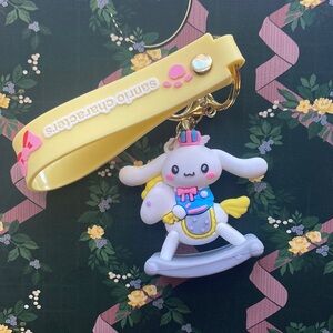 Cinnamoroll on Rocking Horse Keychain